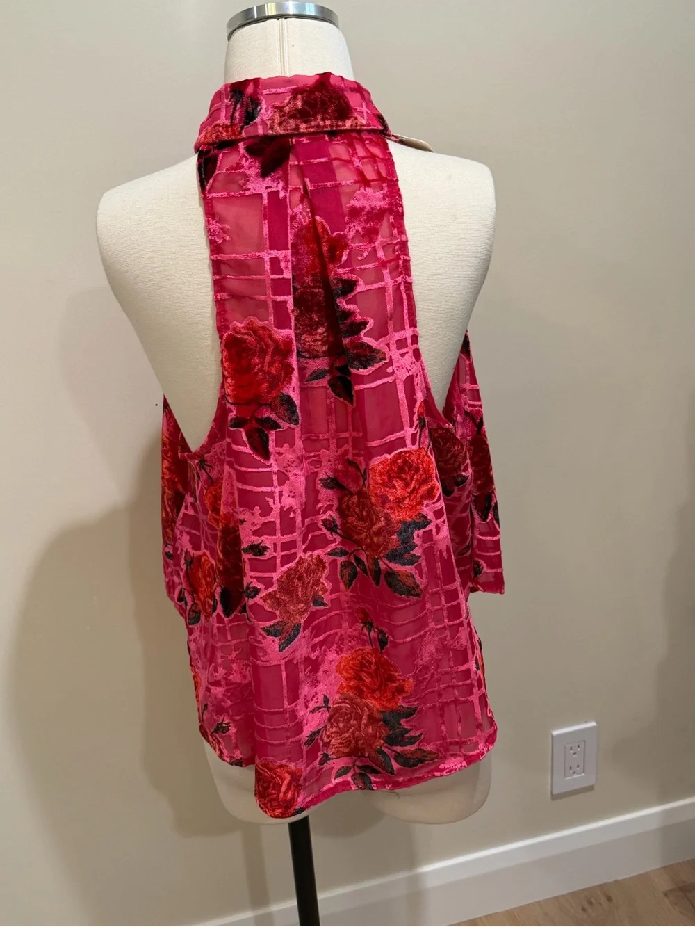 Free people burnout velvet blouse S